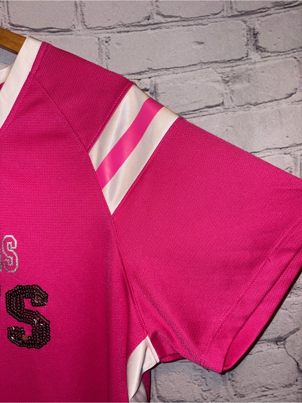 Indianapolis Colts Football Jersey Women’s Pink Sequin Lace Up NFL Team XXL Fan - Picture 6 of 12